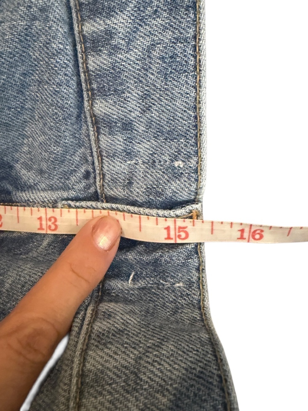 Straight Leg Blue Denim Jeans - Picture 7 of 9